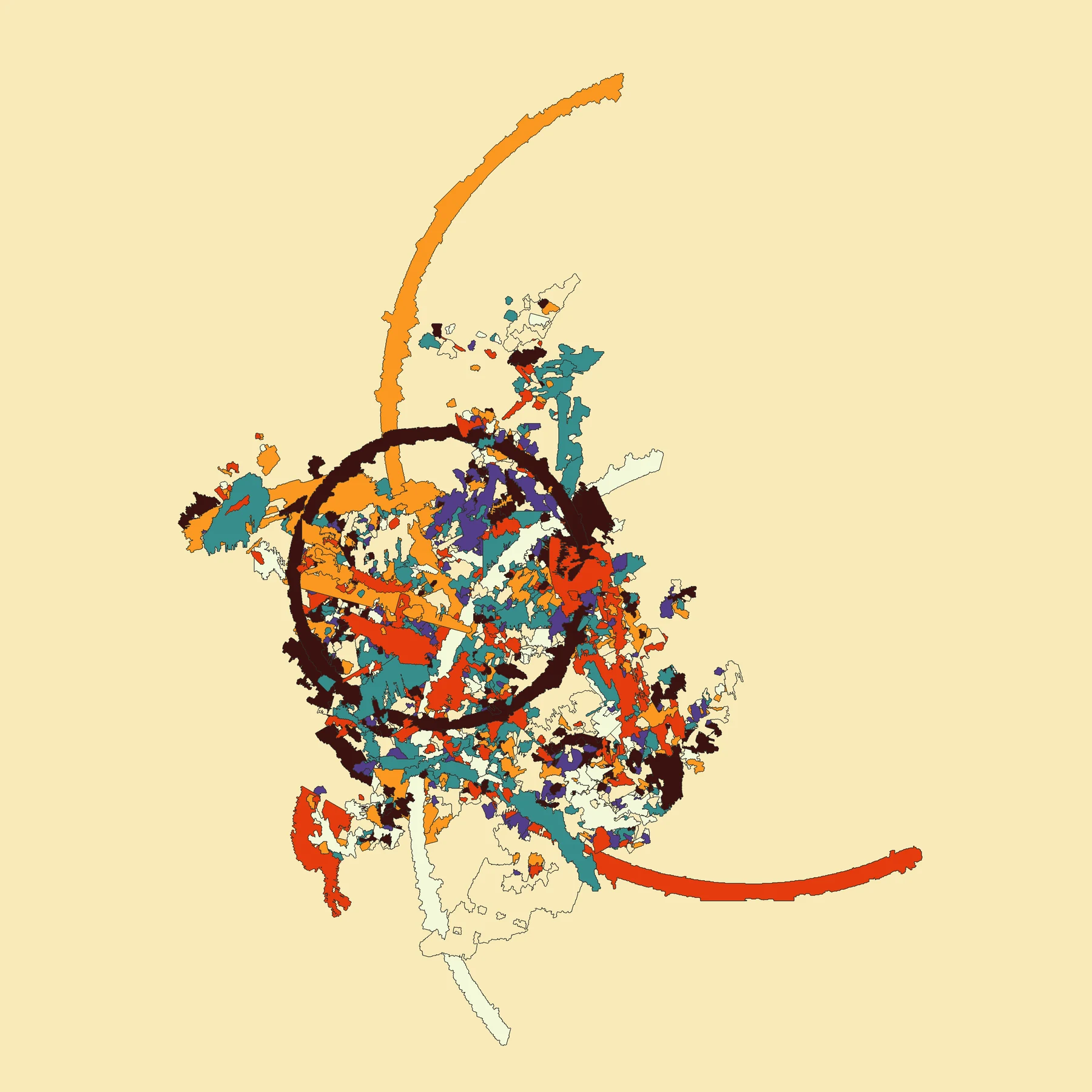 Small floating Abstractifier form on a pale yellow field